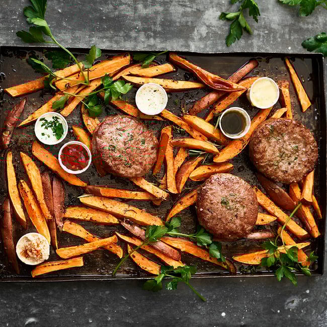 Frozen Butcher 100 US Beef Burger Patties (gefroren)